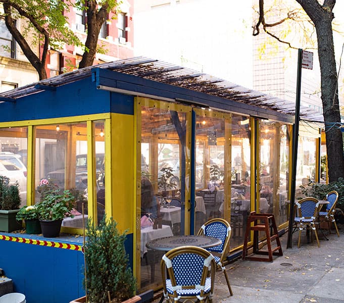 La Boite En Bois restaurant patio designed by Vantage Brick