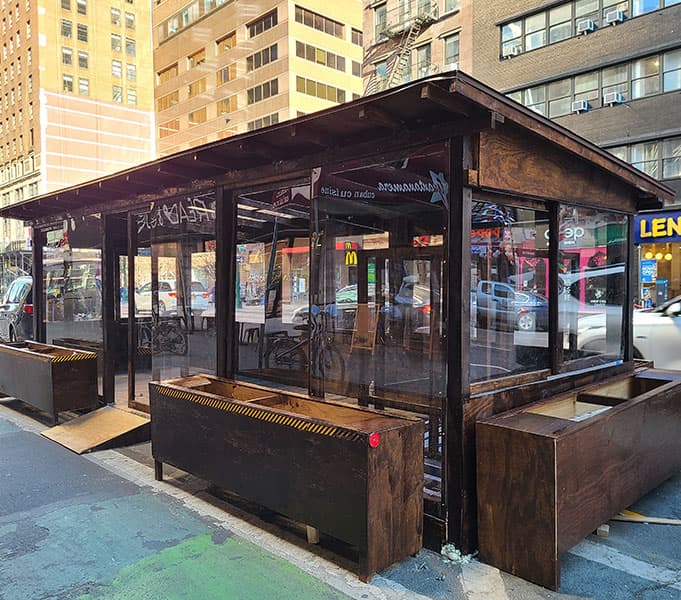Guantanamera restaurant patio construction by Vantage Brick in NYC